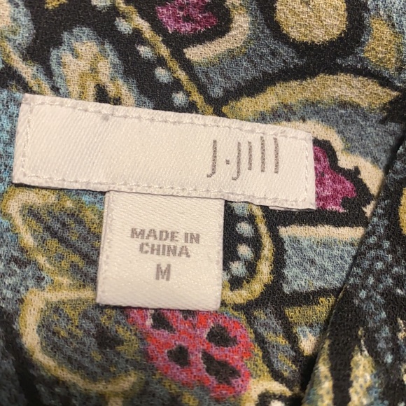 J. JILL paisley tiered dress blouse - Picture 12 of 14